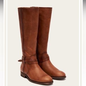 Frye MELISSA BELTED TALL WIDE CALF Sz 6.5